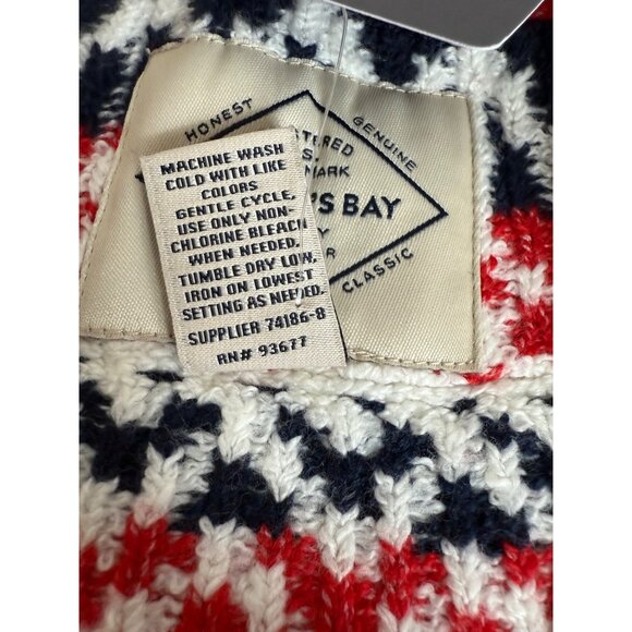 Fair Isle Navy Sweater Mens Large Knit Cozy Warm Cabin Core Pullover Classic Ski - Picture 6 of 14